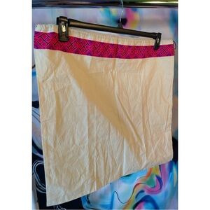 Tory Burch Pink and Beige Signature Colors Large Dust Bag